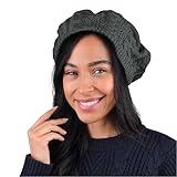 Nollia Soft Knit Solid Color Beanie, Chic, and Lightweight Crochet Knitted Style Beanie Hat for Women, One Size Slouchy Hat Charcoal