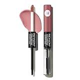 Revlon Liquid Lipstick with Clear Lip Gloss, ColorStay Overtime Lipcolor, Dual Ended with Vitamin E, 350 Bare Maximum, 0.07 Fl Oz