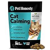 Calming Chews for Cats - Cat Anxiety Relief + Helps Reduce Stress - Behavioral Support & Promotes Relaxation for Travel, Boarding, Vet Visits, Separation Anxiety - Chicken (30-Day Supply)