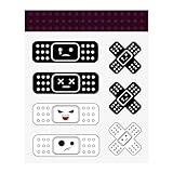 Yourkar Car Bandage Decal, Funny Cute Auto Cartoon Bandage Stickers with 2 Shapes, Waterproof Decorative Band-Aid Sticker Universal for Most Vehicles, Car Accessories for Decor (Black)