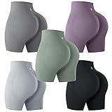 Evercute Women's Butt Lifting Shorts Pack Workout Sets Booty Shorts High Waist Gym Shorts Seamless Exercise Fitness Yoga