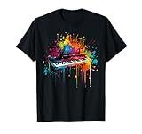 Keyboard instrument on colorful painted Keyboard T-Shirt