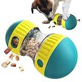 BSISUERM Dog Puzzle Toy Adjustable Treat Dispensing Ball Food Dispenser Tough Slow Feeder Puppy Enrichment Training Toy Pet Interactive Chase Toys for Small Medium Large Dogs to Keep Them Busy