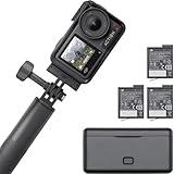 DJI Osmo Action 4 Adventure Combo, 4K/120fps Waterproof Action Camera with a 1/1.3-Inch Sensor, 10-bit & D-Log M Color Performance, Up to 7.5 h with 3 Batteries, Outdoor Camera for Travel, Biking