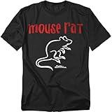 Parks and Rec Distressed Mouse Rat Logo Unisex Adult T Shirt, Black, Large