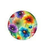 6pcs Car Air Fresheners Cards Watercolor Floral Spring,Car Aromatherapy Tablets For Car,Home,Office,Wardrobe Shoe Cabinet