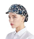 Nanxson 3pcs Chef Hats for Women Men Chef Caps Work Hats Kitchen Cooking Bakers Hat for Food Service with Brim