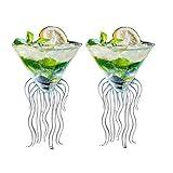 Octopus Martini Glass Creative Cocktail Drinkware Bar Goblet Tools (2 Transparent)