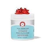 First Aid Beauty - Facial Radiance Pads with Gycloic & Lactic Acids – Daily Exfoliating Pads with AHA that Help Tone & Brighten Skin – Makeup Prep Pads - Compostable for Daily Use – 60 Pads