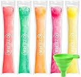 150 Pack Popsicle Bags, Ice Pop Bags for Kids Adults, 11x2" Disposable Popsicle Molds with Silicone Funnel for DIY Healthy Snacks, Yogurt, Juice and Fruit Smoothies