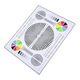 Artibetter Lens Test Chart Color Calibration Card Lens Focus Adjustment Chart Color Wheel Chart CCTV Camera Calibration Tool Testing Card for Monitoring Systems