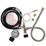 METER STAR Propane Fire Pit/Fireplace Parts Gas Control Valve System Regulator Valve with Hose
