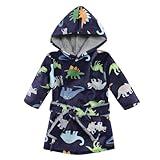 Hudson Baby Unisex Baby Mink with Faux Fur Lining Pool and Beach Robe Cover-ups, Dinosaurs, 6-12 Months