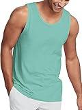 Hat & Beyond Men's Soft Performance Tank Top - Gym Muscle Boxing Tee (Large, Mint)