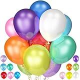 120Pcs Balloons Assorted Colors,12 Inch Latex Party Balloon for Birthday Party, Light Multi Color Ballons Rainbow Balloons for Wedding Baby Shower Supplies.(Assorted)