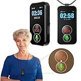 Smart Med Alert - Elderly Cellular Medical Alert Device | Wearable Panic Button Necklace | Medical Alert Systems for Seniors | Water Resistant with Built-in Fall Detection for Better Quality of Life