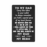 TANWIH Gifts for Dad from Daughter, I'll Always Be Your Little Girl Engraved Wallet Card - Birthday Gifts for Dad, Fathers Day from Daughter - Christmas Gifts for Dad Stocking Stuffers