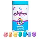 Tub Works® Bath Color Fizzies, 150 Count | Nontoxic & Fragrance-Free | Fizzy, Bath Color Tablets for Kids | Create Fun Bath Colors | Water Tablets in 7 Colors for Variety | Bath Bombs for Kids Bath