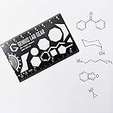 Pocket Chemist Exam Edition: Organic Chemistry Stencil Drawing Template - Chemists, Chemical Engineers, Biochemist Small Metal Ruler Cool Multitool Graduation - Draw Molecule Shapes - Genius Lab Gear