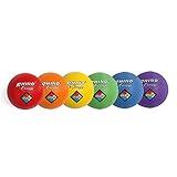 Champion Sports Rhino Playground Ball Set, 8.5"D -Two-Ply, Nylon Wound - Set of 6 Colors