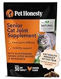 Pet Honesty Cat Hip & Joint Health Chews - Glucosamine for Cats, Cat Joint Support Supplement, Cat Health Supplies & Hip Support, Cat Vitamins for Indoor Cats & Outdoor Cats - Chicken (30-Day Supply)