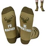 Nucinzua Fathers Day Dad Gifts From Daughter,Birthday Gifts for Men,I'd Rather Be Hunting Socks,Funny Gifts for Him,Grandpa