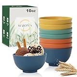 Wrova wheat straw small bowls 10oz set of 8 - Unbreakable Dessert Bowls for kids - Mini Bowls for Ice Cream,Snack and Fruits - Microwave & Dishwasher Safe Appetizer Bowls