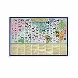 Pet Poster Chart Guide to Pet Dog Species Around The World Poster (2) Canvas Painting Wall Art Poster for Bedroom Living Room Decor 12x08inch(30x20cm) Unframe-style