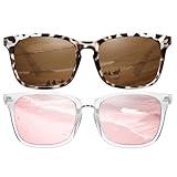 Ougenni Sunglasses Womens Trendy Classic Retro Style Polarized Sunglasses for Women and Men UV Protection