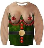 Ahegao Men Ugly Christmas Sweater Women 3D Printed Sweatshirt Novelty Merry Christmas Party Costumes Clothes Funny Pullover Tops Shirts for Young M