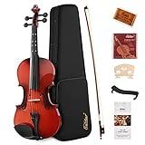 Eastar Violin 4/4 Full Size for Adults, Violin Set for Beginners with Hard Case, Rosin, Shoulder Rest, Bow, and Extra Strings (Imprinted Finger Guide on Fingerboard), EVA-2