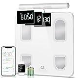 arboleaf Scale for Body Weight, Bluetooth Smart Digital Weighing Scales with 8 Electrode, High Precision 26 Body Composition Analyzer for BMI Muscle Mass