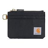 Carhartt womens Wallet, Rugged Leather and Canvas for Women, Available in Multiple Styles & Colors Wallet, Nylon Duck Zippered (Black), One Size US