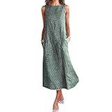 New+Dresses+Arrivals+for+Women+2025 Womens Dresses 2025 Spring Summer Deep Elegant Mini Dress with Pockets Solid Color Beach Sundress Green M