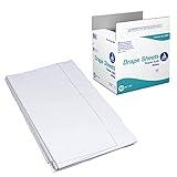 Dynarex 8151 Drape Sheet, 2-Ply Tissue, Soft and Breathable Medical Drapes, Provides Protection and Privacy, Used by Physicians, Veterinarians, and Tattoo Artists, 40" x 72", White, Pack of 50