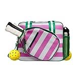 Fresh Pickle Lola Pickleball Tote - Pink/white Designer Series Pickleball Bag for Women | Premium Pickleball Accessories for Women, Fashion-Forward Pickleball Bags, Chic and Durable Pickle Ball Bags