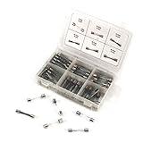 Performance Tool W5375 60pc AGC Glass Fuse Assortment (5A, 10A, 15A, 20A, 25A, and 30A) in a Clear Plastic Case