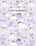 Sketchbook: Cute Cats Kawaii Large Sketch book and Notebook for Girls and Artist Kids To Drawing and Sketching or Doodling, 110 Pages of "8.5x11".