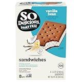So Delicious Dairy Free Coconut Milk Frozen Dessert Sandwich, Vanilla Bean, Vegan, Non-GMO Project Verified, 8 Pack