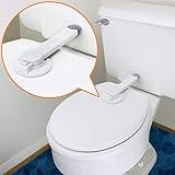 Baby Toilet Lock by Wappa Baby - 9"L x 4"W - Ideal Baby Proof Toilet Lid Lock - No Tools Needed Easy Installation with 3M Adhesive - Top Safety Toilet Seat Lock - Fits Most Toilets - White (1 Pack)