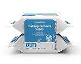 Amazon Basics Make Up Remover Wipes, Fragrance Free, 25 Count, Pack of 2 (Previously Solimo)