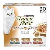 Purina Fancy Feast Gravy Lovers Poultry and Beef Grilled Gourmet Wet Cat Food Variety Pack - (Pack of 30) 3 oz. Cans