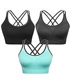 VEQKING Women's Sports Bras Pack Comfortable Plus Size Everyday Bras Medium Support Workout Bra for Yoga Running