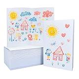 CoroRio 30 Packs White Blank Books for Kids to Write Stories, 8.5x5.5 Inch Blank Mini Journals for Students to Create Own Stories or Make Own Books