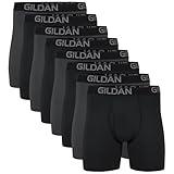 Gildan Men's Underwear Cotton Stretch Boxer Briefs, Multipack, Black Soot/Charcoal Sky (8-Pack, Regular Leg)