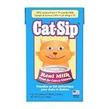 Pet-Ag Cat-Sip Real Milk Treat - 8 oz - Ready-to-Feed Snack for Cats & Kittens - Easy to Digest with 99% Lactose-Free, Low-Fat Grade A Milk - Encourages Hydration - Promotes Eye & Heart Health