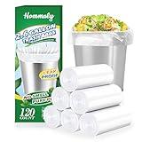 Hommaly 2.6 Gallon 120 pcs Small Clear Trash Bags, Strong 2.5 Gallon Garbage Bags, Bathroom Trash Can Bin Liners Unscented, Mini Plastic Bags for Office, Waste Basket Liner, Fit 6-10 Liters, 2-2.6 Gal