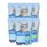 Made4Pets Cat Litter Crystals, Non Clumping Cat Litter Odor Control Kitty Litter Non Clumping No scooping Low Dust, Low Tracking, Lightweight, Dehydrates Waste,– 25.8 lbs (6 x 4.3 lb Packs)