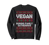 Vegan Ruining Family Gatherings Funny Plant Based Christmas Sweatshirt