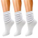 Winterlace 3 Pairs Slouch Socks for Women, Soft Extra Long Scrunch Knee High Sock, Bulk Pack